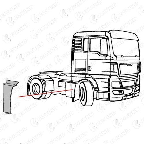 Расширитель передней арки колеса, правый Tangde TD0757021GR