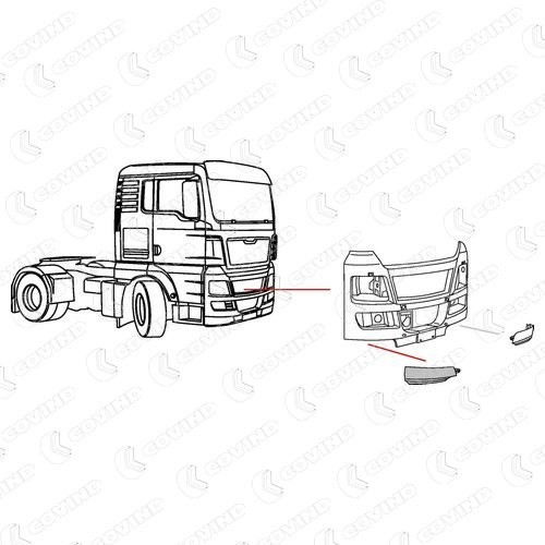 TD0857010BR Tangde Бампер передний клык правый