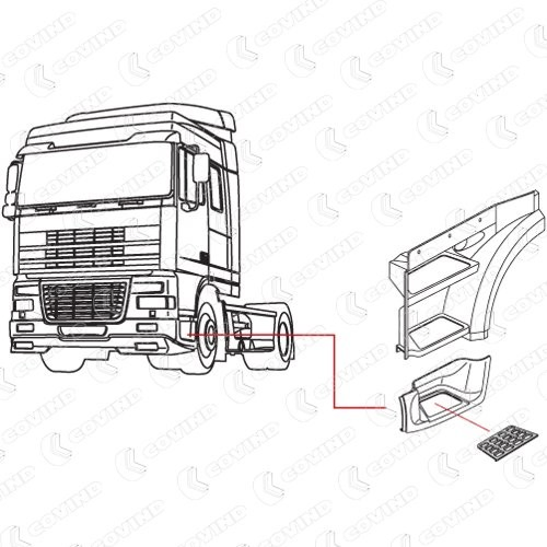 XF0215 Covind Накладка подножки