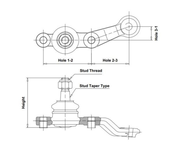 CB0422 CTR Левая нижняя шаровая опора