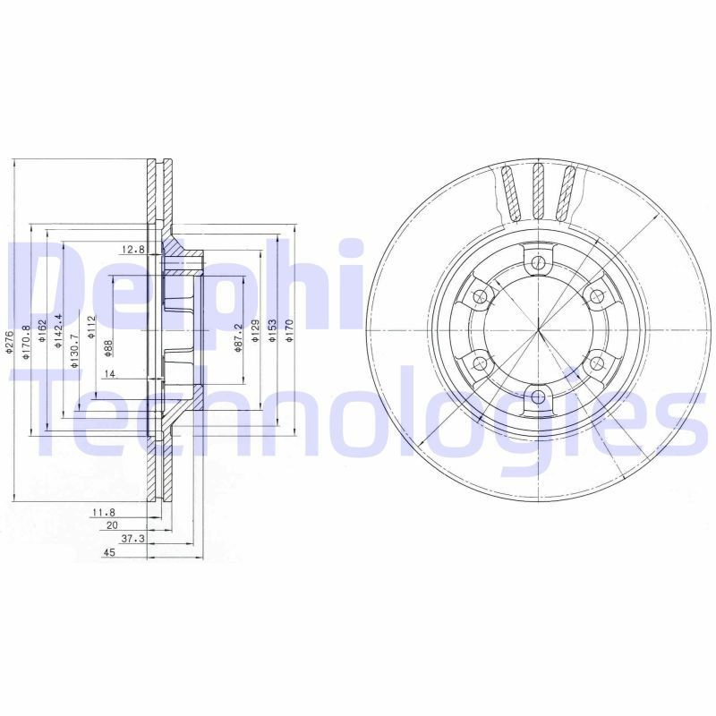 Купить BG2558 Delphi Ротор тормозной