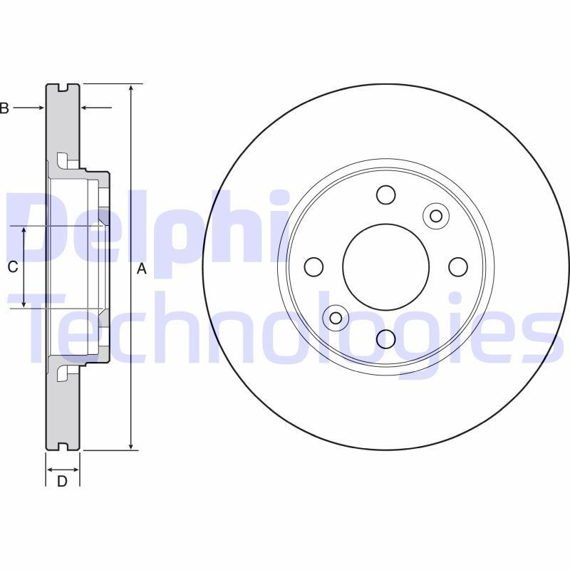 Купить BG4459C Delphi Ротор тормозной