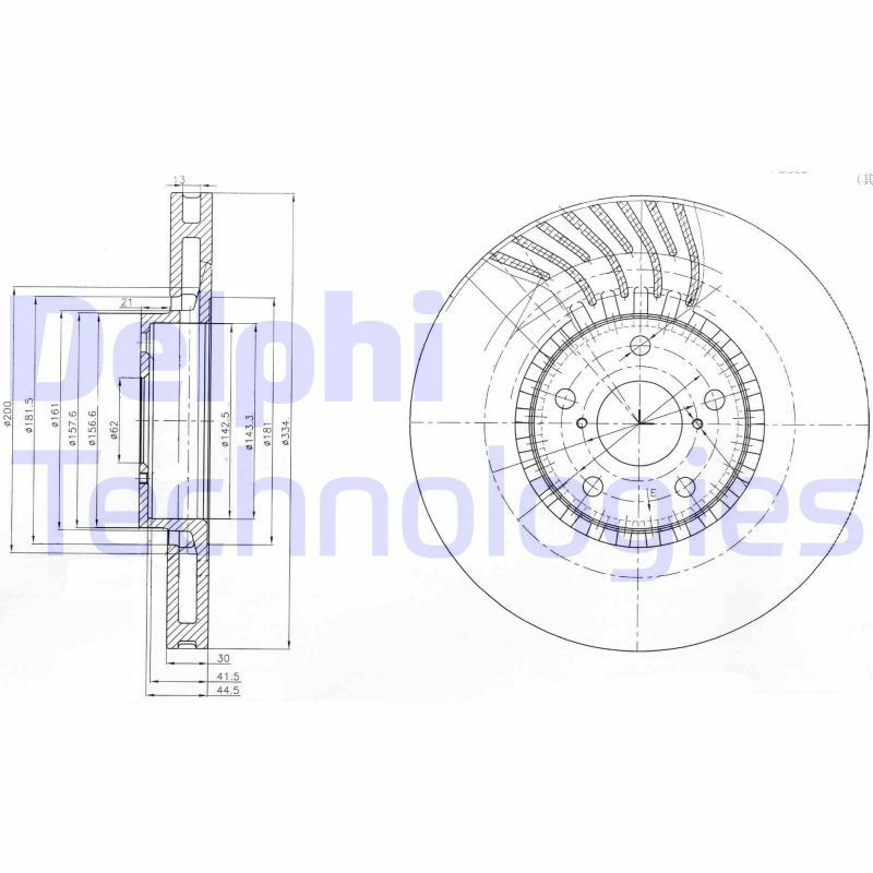 BG9011 Delphi Диск тормозной передний