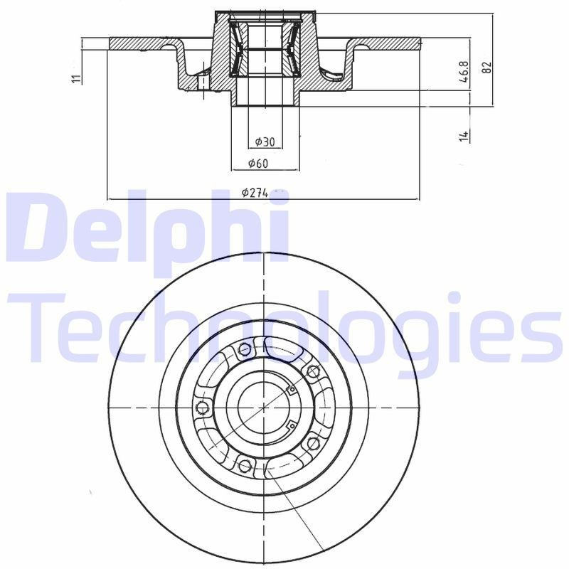 Задний тормозной диск Delphi BG9026RS цена, от 78.97 USD