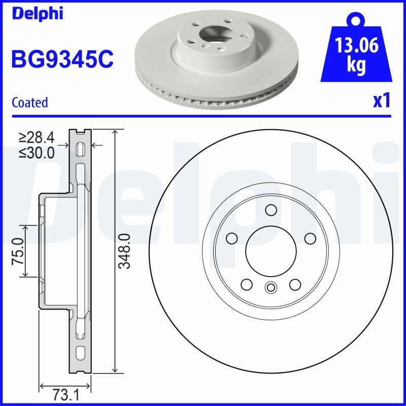 BG9345C Delphi Диск тормозной передний