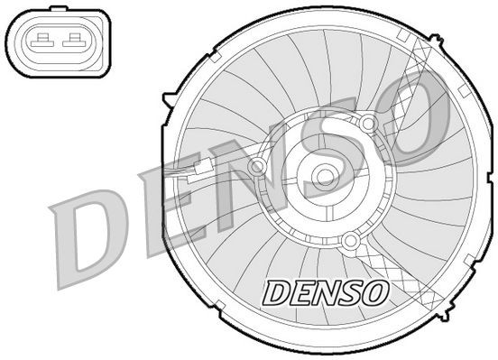 DER02003 Denso Вентилятор кондиционера в сборе