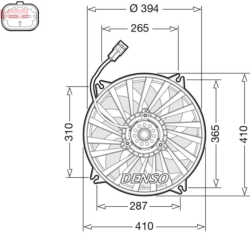 DER07012 Denso Вентилятор радиатора