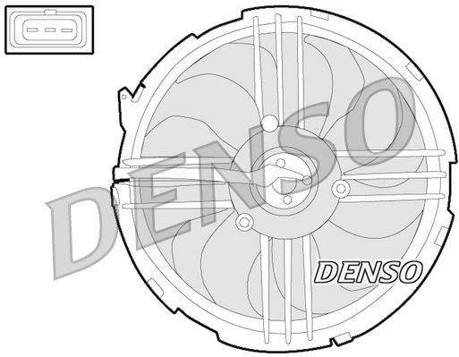 DER32009 Denso Вентилятор радиатора
