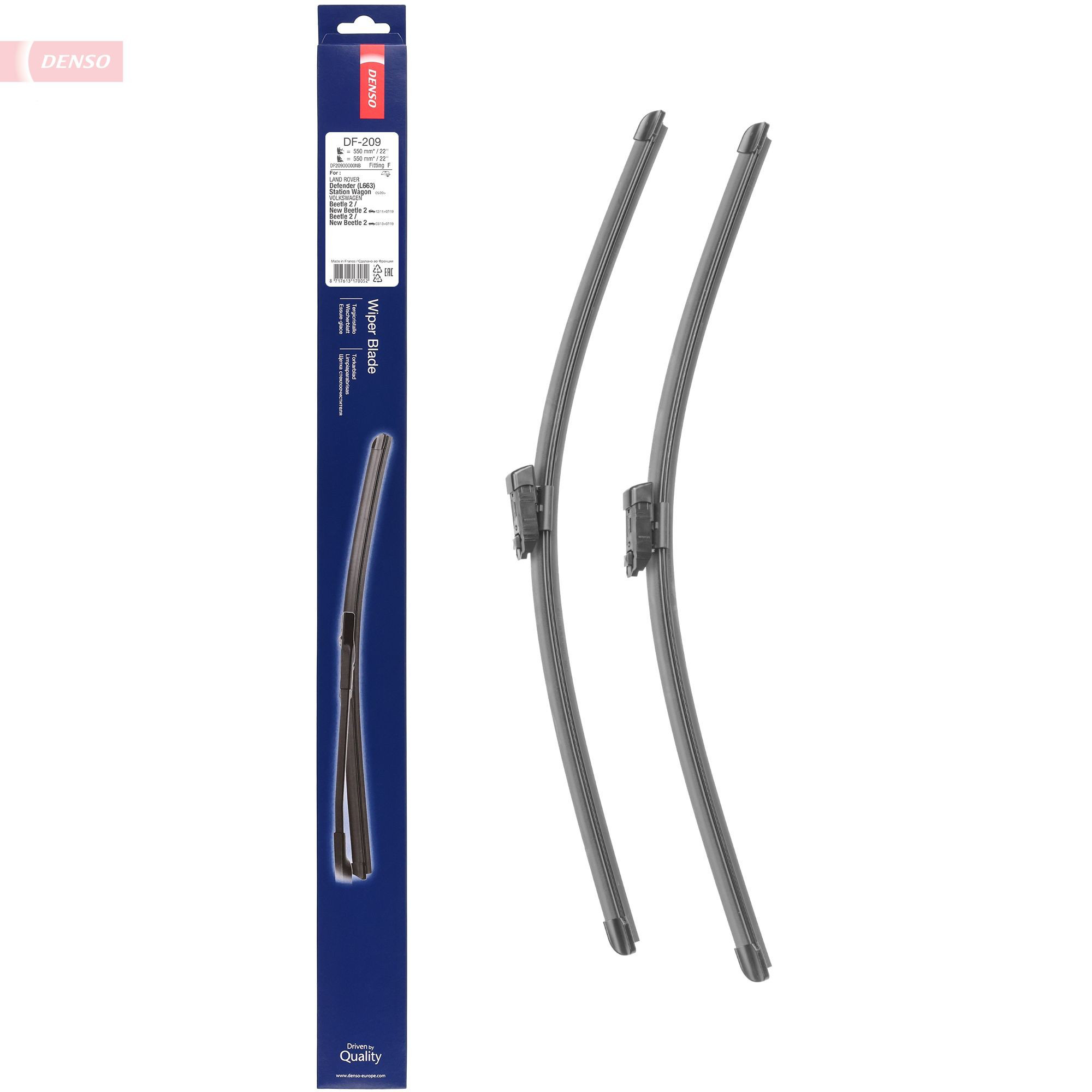 Щетка стеклоочистителя лобового стекла, водительская Denso DF209 цена, от 32.29 USD