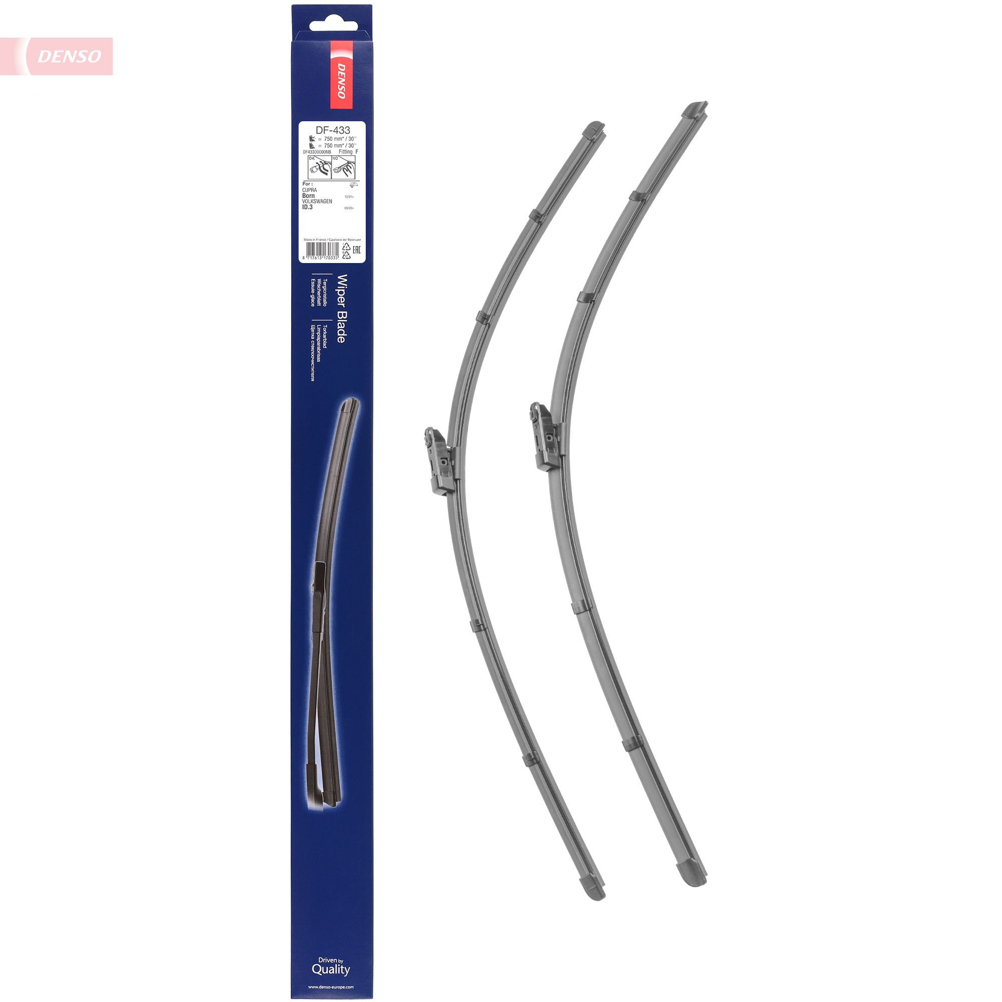 Щетка стеклоочистителя лобового стекла, водительская Denso DF433 цена, от 36.18 USD