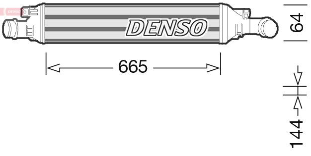 DIT02036 Denso Охладитель наддувочного воздуха
