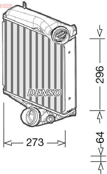 DIT28022 Denso Охладитель наддувочного воздуха