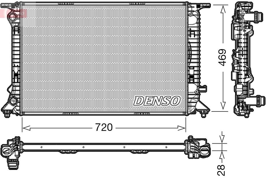 DRM02022 Denso Радиатор основной