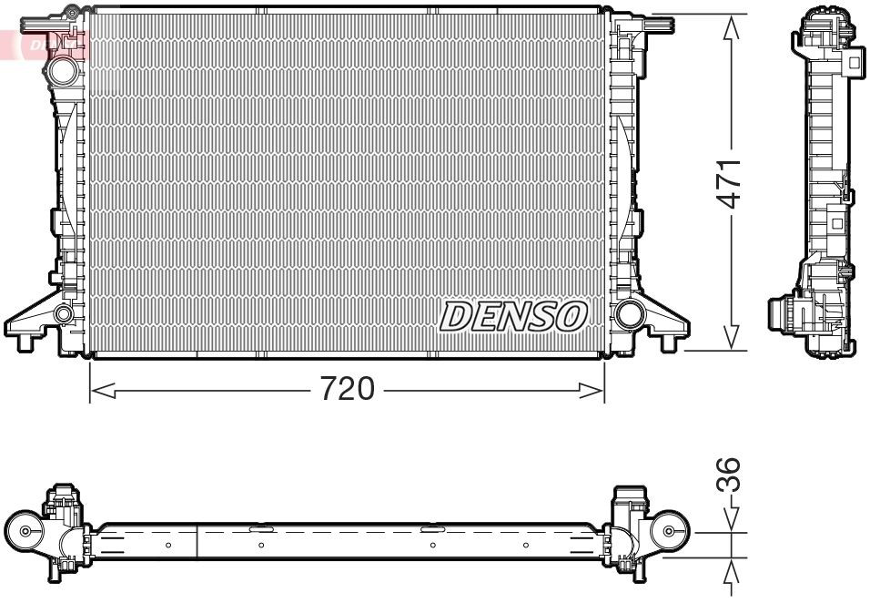 DRM02047 Denso Радиатор основной