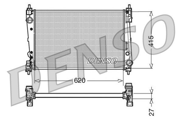 Радиатор охлаждения двигателя Denso DRM09111 цена, от 57.96 USD