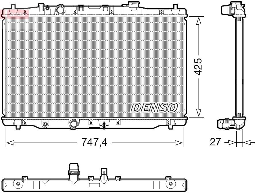 DRM40054 Denso Радиатор основной