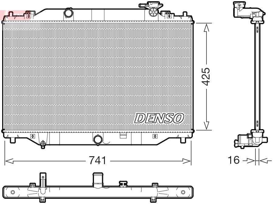 DRM44053 Denso Радиатор основной