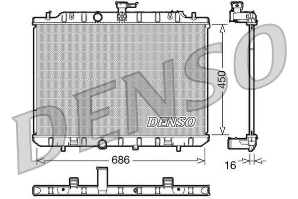 DRM46006 Denso Радиатор основной