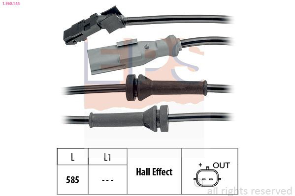 Датчик АБС (ABS) задний, левый Metzger 900744 цена, от 17.56 USD