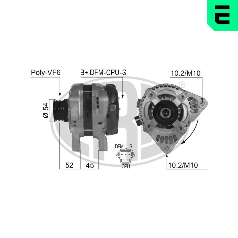 Автомобильный генератор ERA 210358A цена, от 156.30 USD