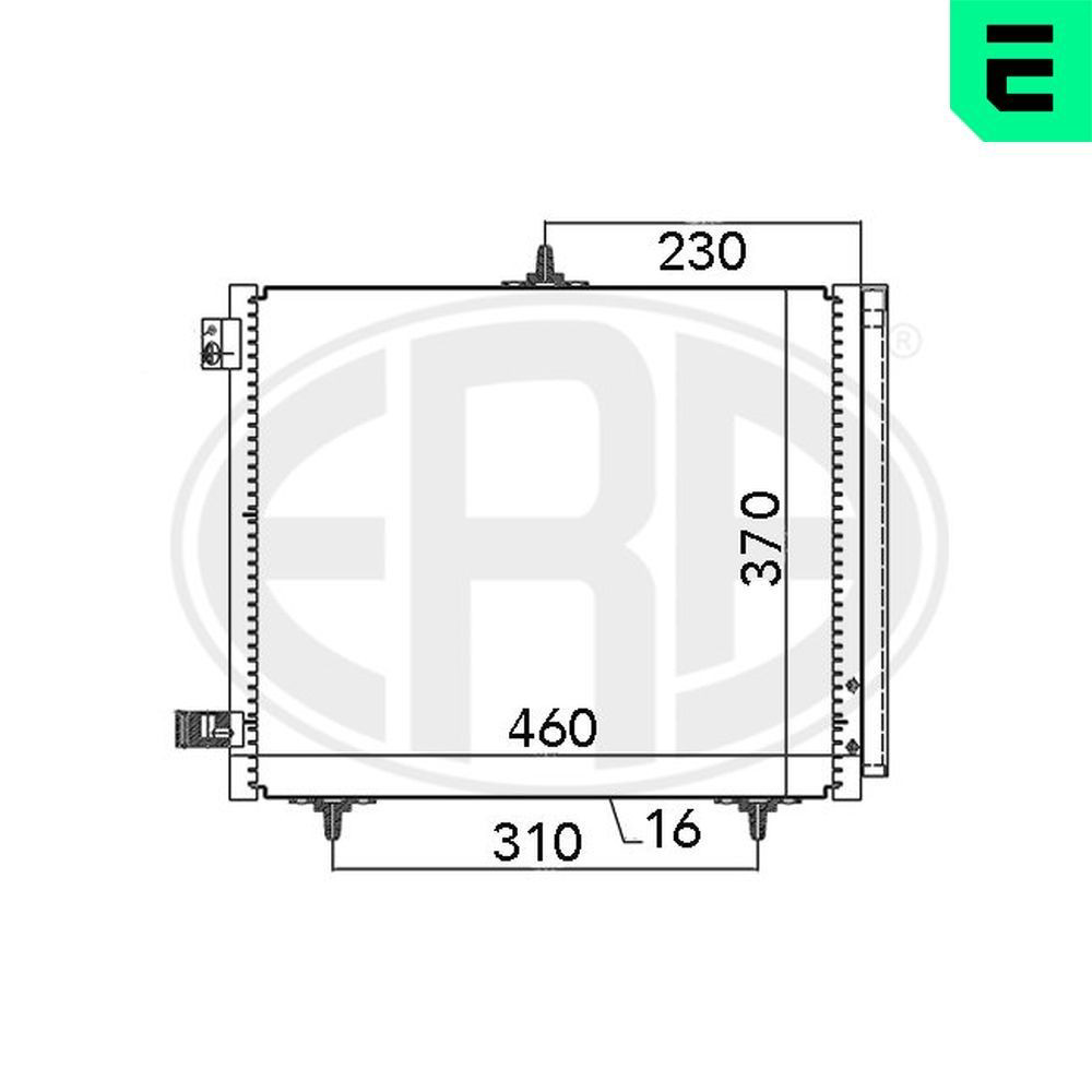 Радиатор кондиционера 667009 ERA