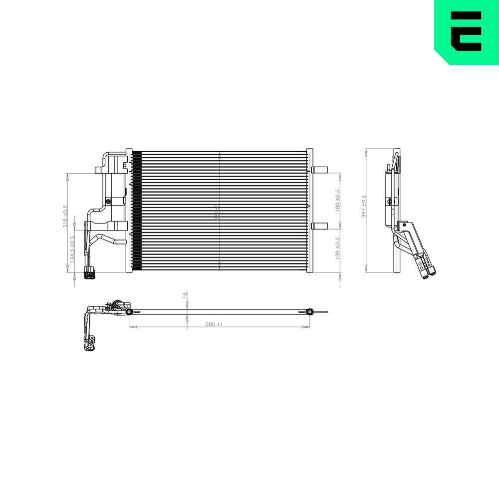 Конденсатор кондиционера ERA 667380 цена, от 89.62 USD