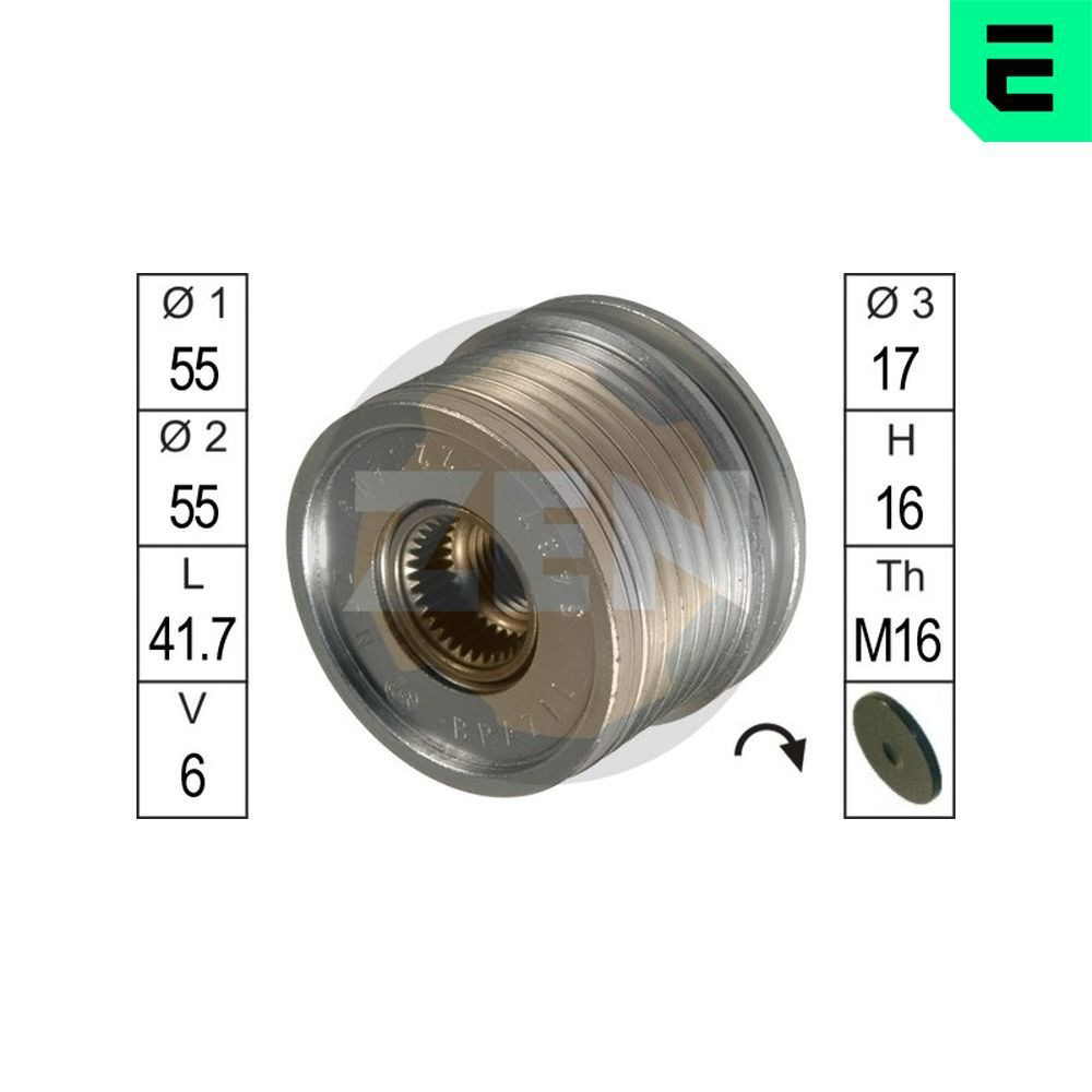 Шкив генератора ZN5467 ERA