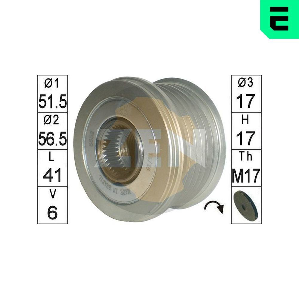 Купить ZN5652 ERA Шкив ремня генератора