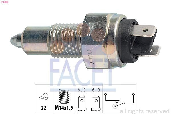 Датчик включения фонарей заднего хода на Fiat Uno  146A