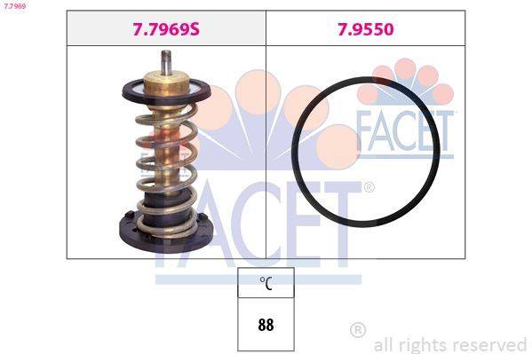 77969 Facet Корпус термостата в сборе