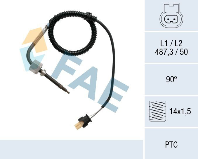 68015 FAE Датчик температуры отработавших газов (ОГ), до катализатора