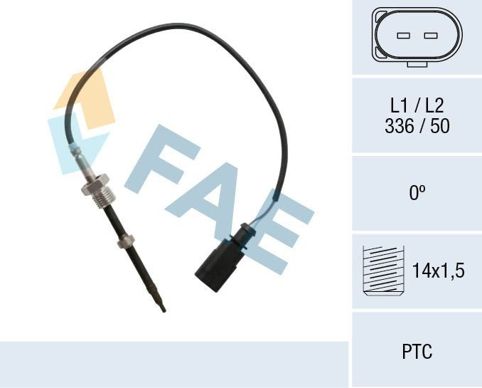 68025 FAE Датчик температуры отработавших газов (ОГ), перед сажевым фильтром