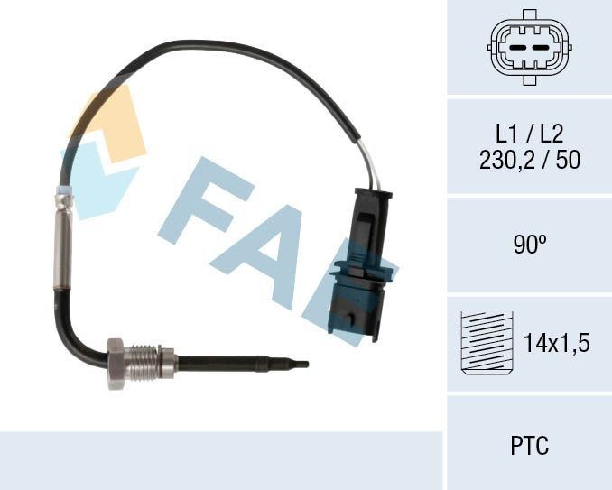 68037 FAE Датчик температуры отработавших газов (ОГ), сажевого фильтра