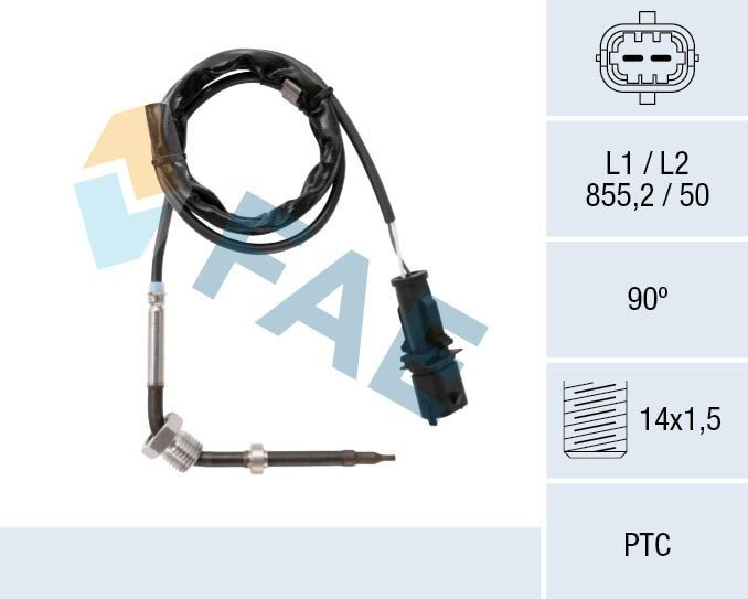 68086 FAE Датчик температуры отработавших газов (ОГ), после сажевого фильтра