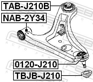 Палец шаровой нижний на Daihatsu Terios II J2