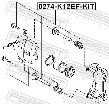  Ремкомплект переднего суппорта Renault Kangoo 2