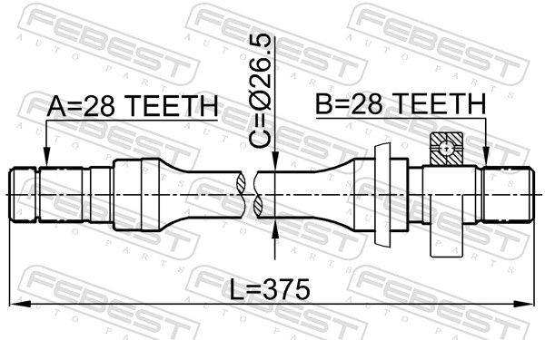 Привод передний правый Mazda 626 IV седан (GE) (1992 - 1997) цена, от 40.88 USD