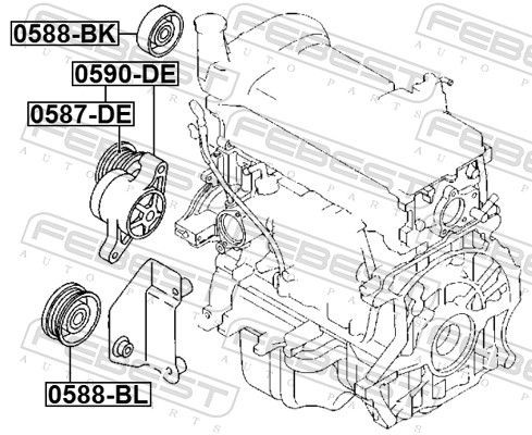 Роликовий модуль натяжителя ремня Mazda 2 II хэтчбек (DE) (2007 - 2014) цена, от 57.98 USD
