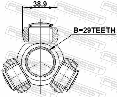 Крестовина гранаты Subaru Forester II внедорожник (S11, SG) (2002 - 2007) цена, от 30.66 USD