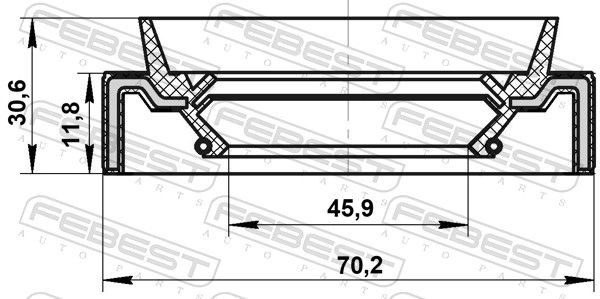 Сальник раздаточной коробки задний выходной Fiat/Alfa/Lancia K68402279AA цена, от 48.34 USD
