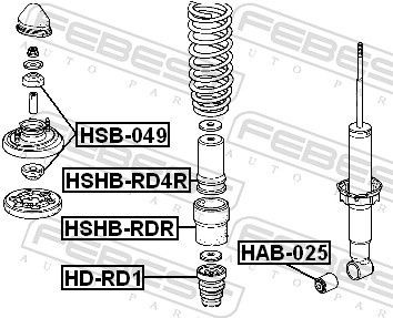 Купить 52622SR3003 Market (OEM) Втулка заднего амортизатора