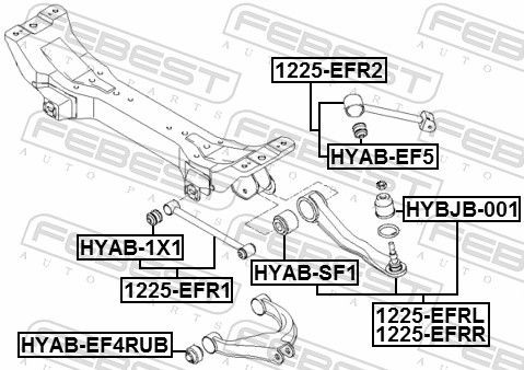 Сайлентблок верхнего заднего рычага Toko cars JK5528OEM