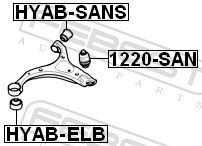 Купить 545512B000 Korea (oem) Сайлентблок нижний передней подвески