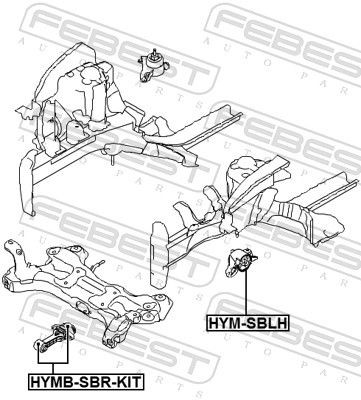  Левая подушка двигателя KIA Rio 3
