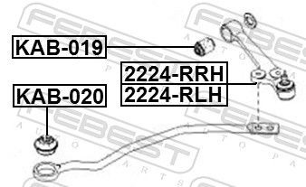 Сайлентблок растяжки переднего нижнего рычага J70333OEM Japan Cars