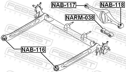 Сайлентблок задней балки 550452Y002 Market (OEM)