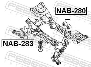 Сайлентблок заднего подрамника Nissan Pathfinder внедорожник (R51M) (2005 - 2012) цена, от 15.26 USD