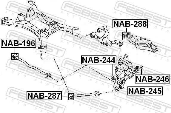 Полиуретановый сайлентблок заднего нижнего рычага Nissan/Infiniti 55158JA000 цена, от 6.25 USD