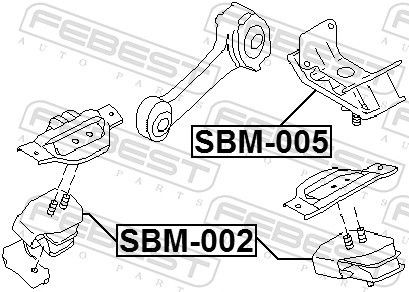 Опора КПП на Subaru Forester I S10, SF