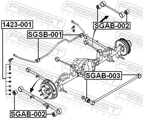 Купить 4562105000 Hyundai/Kia Сайлентблок тяги поперечной (задней подвески)